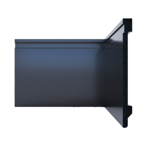 Rodapé de Poliestireno Preto Liso 15cm
